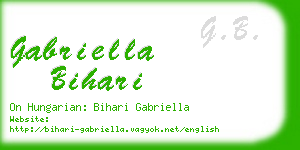 gabriella bihari business card